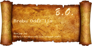 Brebu Odília névjegykártya